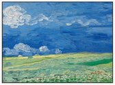 Korenveld onder onweerslucht, Vincent van Gogh - Foto op Akoestisch paneel - 120 x 90 cm