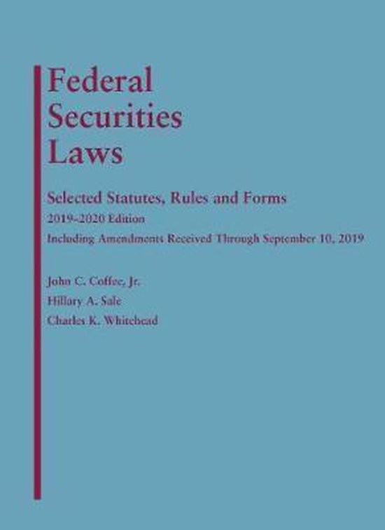 Selected Statutes Federal Securities Laws 9781642429398 Hillary A