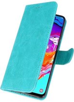 Hoesje Geschikt voor Samsung Galaxy A10 - Book Case Telefoonhoesje - Kaarthouder Portemonnee Hoesje - Wallet Cases - Groen