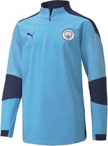 Puma Manchester City  Sporttrui - Maat 140  - Unisex - donker blauw/licht blauw