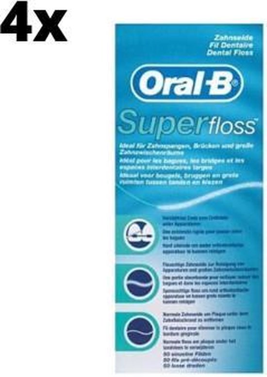 Oral-B Superfloss - 4 x 50 stuks - Flosdraad