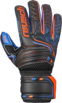 Reusch Attrakt S1  Keepershandschoenen - Maat 4  - Unisex - zwart/oranje/blauw
