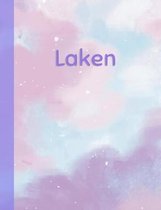 Laken: Personalized Composition Notebook - College Ruled (Lined) Exercise Book for School Notes, Assignments, Homework, Essay
