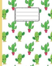 Always on Point Cactus Notebook: Cute Back to school Notebook Wide Ruled For Kids