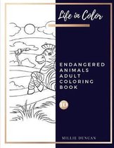 ENDANGERED ANIMALS ADULT COLORING BOOK (Book 10)