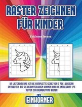 Zeichnen lernen (Raster zeichnen fur Kinder - Einhoerner)