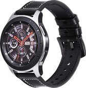 Samsung Galaxy Watch leren bandje - zwart - 45mm / 46mm