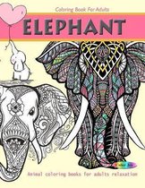 Elephant coloring book for adults