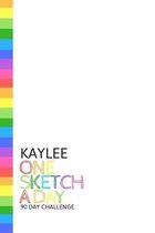 Kaylee: Personalized colorful rainbow sketchbook with name: One sketch a day for 90 days challenge