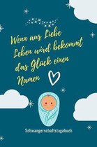 Wenn Aus Liebe Leben Wird Bekommt Das Gl�ck Einen Namen Schwangerschaftstagebuch: A5 52 Wochen Kalender als Geschenk f�r Schwangere - Geschenkidee f�r