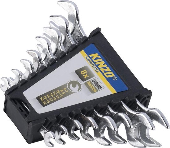 FORCE 5069S Dubbele 45° gebogen ringsleutelset SAE 6 delig