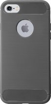 BMAX Carbon soft case hoesje geschikt voor Apple iPhone 7/8 / Soft cover / Telefoonhoesje / Beschermhoesje / Telefoonbescherming - Grijs