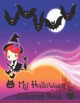 My Halloween Coloring Book: Cute Halloween Book for Kids, 3-5 yr olds
