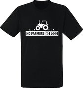 No farmers no food Heren t-shirt | boeren | eten | boerenprotest | grappig | Zwart