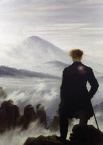 Poster Caspar David Friedrich - Der Wanderer über dem Nebelmeer - 50x70 cm - Romantiek