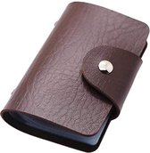 Pasjeshouder - creditcardhouder - mapje voor pasjes - bankpashouder - visitekaartjes houder - card holder wallet - card protector - mannen en vrouwen - 24 pasjes - Bruin