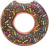 foto van Opblaasbaar XXL Donut Zwemband 100 x 100 CM - Water Speelgoed Eten Bruin - Voor kinderen of Volwassenen Groot