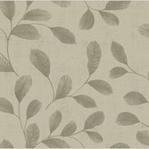 Design Leaves grey-beige 12020