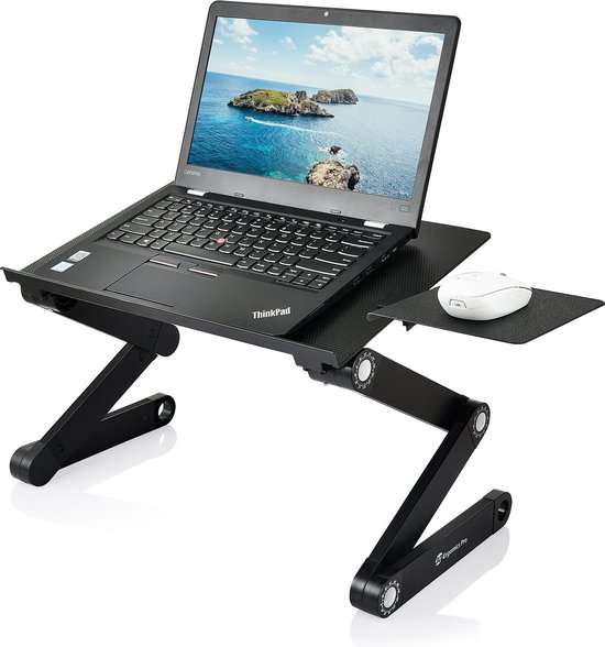 Itemhouse laptoptafel- verstelbaar inclusief koelventilator - inclusief  muisbord –... | bol.com