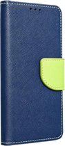 Fancy Book case Voor Samsung Galaxy A10 - navy / lime