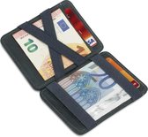 HUNTERSON RFID Magic Wallet Portefeuille Cuir Gris