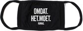 RUMAG Mondkapje Zwart Omdat het moet