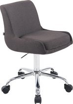 Bureaustoel - Kantoorstoel - Design - In hoogte verstelbaar - Stof - Donkergrijs - 43x34x87 cm