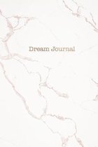 Dream Journal: Cracked White Marble Dream Diary, Gift for Girls (100 pages)