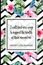 I will find new ways to support the health of those around me.: Weight Loss Tracker to track your journey to being fit. Includes meal planner, shoppin
