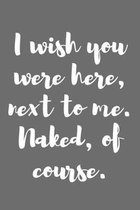 I Wish You Were Here, Next to Me. Naked, of Course