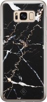 Samsung S8 hoesje siliconen - Marmer zwart | Samsung Galaxy S8 case | zwart | TPU backcover transparant