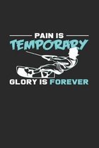 Pain is temporary gloy is forever: 6x9 Wakeboarding - dotgrid - dot grid paper - notebook - notes