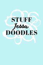 Stuff Jessa Doodles: Personalized Teal Doodle Sketchbook (6 x 9 inch) with 110 blank dot grid pages inside.