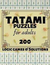 Tatami Puzzles for Adults: 200 Japanese Tatami Logic Games and Solutions for Adults and Seniors. Moderate and Hard Puzzles. Large Print Multiple