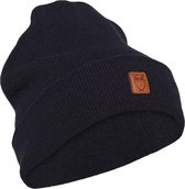 Knowledge Cotton Apparel Beanie Organic Wool Total Eclipse