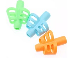 2 Stuks Vingergrip potloodhulp Roze & Blauw | Pencilgrip | Pengrip | Schrijfhouding Correctie | Schrijf hulp