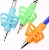 2 Stuks Vingergrip potloodhulp Roze & Blauw | Pencilgrip | Pengrip | Schrijfhouding Correctie | Schrijf hulp