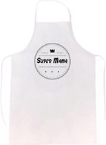 Akyol - Super mama keukenschort moederdag dames - Cadeau voor moeder - 70 x 97 cm - Keukenschorten - barbecue accessoires