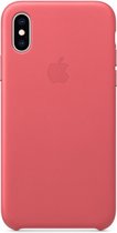 Apple Leather Backcover iPhone Xs hoesje - Peony Pink