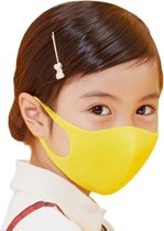 Mondmasker Kind - Mondkapje Kinderen - Niet-Medisch - Wasbaar en Herbruikbaar - Mondmaskers en Mondkapjes - Geel - 1 Stuk
