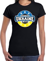 Have fear Ukraine is here / Oekraine supporter t-shirt zwart voor dames L