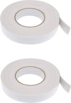 4 rollen zelfklevende tape / plakband - 1,9 cm x 5 meter - dubbelzijdig - klustape / foamtape / tweezijdige tape