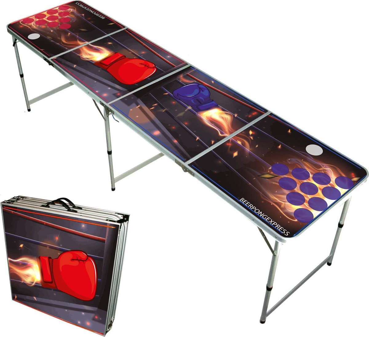 Beerpongexpress Beer Pong Tafel Boxing Gloves LED