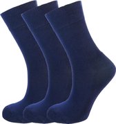Bamboe sokken - 3 paar - donker blauw - Navy - maat 37-40