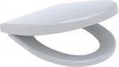 Blue Drip wc bril met deksel en quick-release RVS scharnieren wit