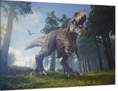 Dinosaurus T-Rex screamer massive attack - Foto op Canvas - 150 x 100 cm