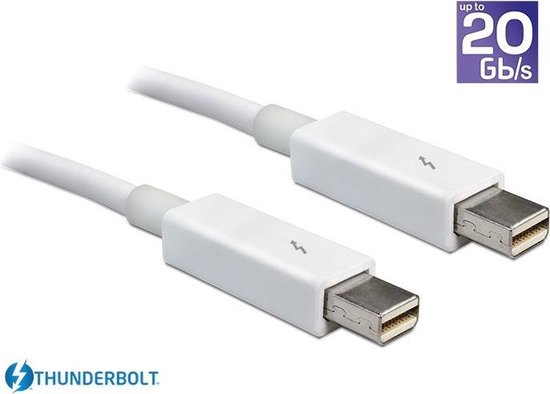 Delock - Thunderbolt kabel - Wit - 1.0 meter | bol.com