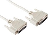 Seriële RS232 kabel 25-pins SUB-D (m) - 25-pins SUB-D (m) / gegoten connectoren - 1,8 meter