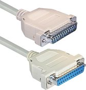 Transmedia Seriële RS232 null modemkabel 25-pins SUB-D (m) - 25-pins SUB-D (v) - 1,8 meter