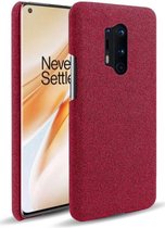 OnePlus 8 Pro Stof Hard Back Cover Rood